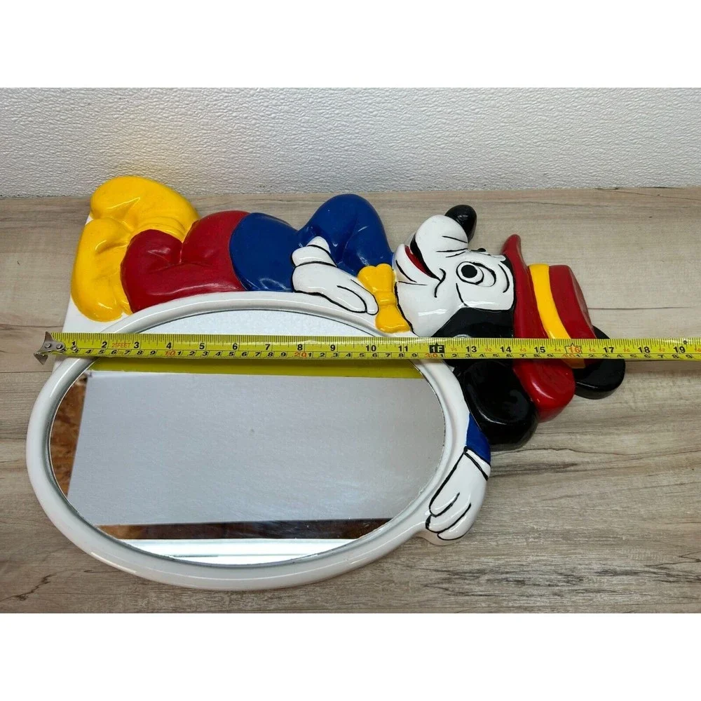 Vintage Walt Disney Productions Mickey Mouse Plastic Mold Mirror